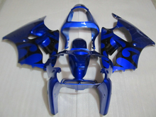 Kit de carenagem personalizado de carroceria, para kawasaki zx 6r 2000 2001 2002, cor preta e azul, zx6r 00 01 02 aa12 2024 - compre barato
