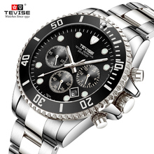 Tevise relógio masculino de quartzo, relógio de pulso de aço inoxidável esportivo de marca luxuosa 2024 - compre barato