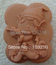 1pcs Elves with Whistling(ZX0143) Silicone Handmade Soap Mold Crafts DIY Mold 2024 - buy cheap