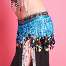 8 Colors Colorful Waist Chain for Bellydance Handmade Belly Dance Hip Scarf Tassel Sequins Belly Chain for Performance Wear 2024 - buy cheap