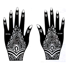 1pcs Large Henna Tattoo Stencils For Hand Body Paint,Flower Glitter Airbrush Mehndi Indian Henna Tatoo Templates Body Painting 2024 - buy cheap