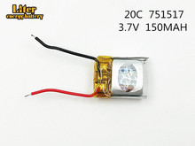 10 tamanhos de bateria de polímero de lítio embutida 3.7 v 150mah e controle remoto quadricóptero j810 751517 v lipo bettery 20c 2024 - compre barato