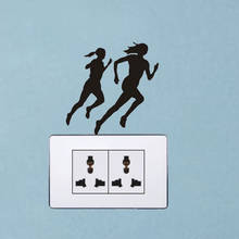 ILOKY новые 3d настенные наклейки для детей комнаты бег exercisefor настенные наклейки спальня домашний Декор Гостиная Бесплатная доставка 2024 - купить недорого
