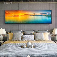 Embelish 1 piezas Venta caliente amanecer Paisaje del mar casa moderna decoración de pared imágenes artísticas para sala de HD lienzo impreso pintura 2024 - compra barato