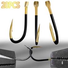 NEW 20Pcs Titanium Alloy Fishing Barbed Hook Worm Bait Holder Fish Tackle Tools 2024 - buy cheap