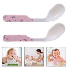 Baby Spoon Feeding Training Kids Infant Toddler Scoop Cutlery Tableware Food Bend Head Curved Utensils Children Learning Supplie 2024 - buy cheap