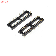 10PCS Narrow body DIP28 IC ROUND HOLE SOCKET 28p DIP CHIP TEST HOLDER Adaptor 28 PIN dip-28 DIP 28PIN 2.54MM PITCH CONNECTOR 2024 - buy cheap