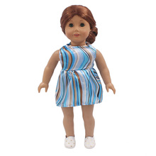 Mobília de boneca, vestido de boneca para meninas, linhas irregular, personalidade, festa, encaixa em 18 tamanhos de 43cm, roupas de boneca, presente de bebê 2024 - compre barato