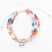 hangjing 2019 braided Multilayer Crystal rhinestone Beads Bracelets & Bangles sky blue Charm Jewelry For Women Gift Pulseras 2024 - buy cheap