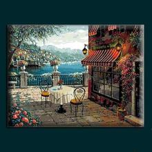 Needlework,DIY Cross Stitch,Sets For Embroidery kits,11CT&14CT&16CT,Seaside restaurant 2024 - buy cheap