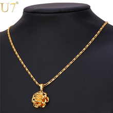 Joias floridas u7, joias da moda em dourado, colar com pingente de planta para presente feminino p669 2024 - compre barato