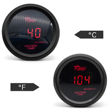 2" 52mm Water Temp Gauge Celsius / Fahrenheit Temperature Car Meter Red LED Black Case 2024 - купить недорого