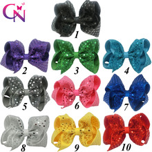 CN 10-Lote de 5 "lazos para el pelo de lentejuela pinzas para el cabello para niñas, accesorios para el cabello hechos a mano 2024 - compra barato