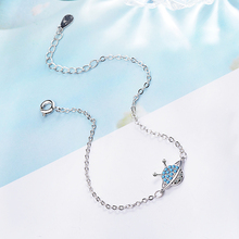 Lovely Animal Pendant Bracelets Tiny Blue Zirconia Charm  Link Chain Bracelets & Bangles Fashion Jewelry Gifts for Women 2024 - buy cheap