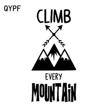 QYPF 8.9cm*17.2cm CLIMB EVERY MOUNTAIN Is My Dream Vinyl Car Sticker Exquisite Window Decal C18-0283 2024 - buy cheap