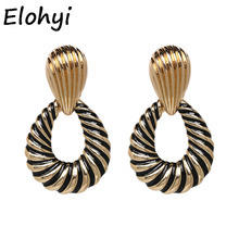 ELOHYI New Arrived Handmade Water Drop Gold Earrings Women Party Wedding Maxi Pendant Earrings Jewelry Christmas Gift For Women 2024 - buy cheap