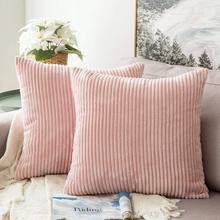 Soft Soild Decorative Square Throw Pillow Covers Set Cushion Cases Comfortable Corduroy Pillowcases for Sofa Bedroom Car 2024 - buy cheap