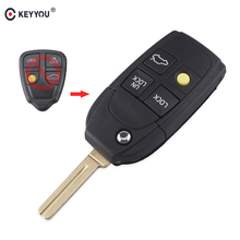 KEYYOU 4 Buttons Modified Remote Flip Folding Key Shell Fit For Refit Volvo S40 V40 S70 C70 V70 S80 Car Key Fob Case 2024 - buy cheap