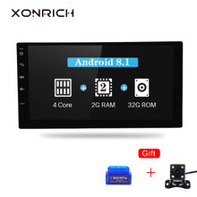 Xonrich Quad Core 7" 2 Din Android 8.1 Car NO-DVD Multimedia Player 1024*600 Universal GPS Navigation Autoradio Audio For Nissan 2024 - buy cheap