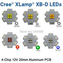 2pcs Cree XBD XB-D 4LEDs 4Chips LED Lighting Emitter Cool White / Warm White / Neutral White / Red / Green / Royal Blue Colors 2024 - buy cheap