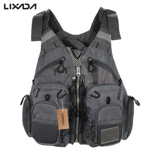 Lixada-Chaleco de Pesca con mosca para exteriores, chaqueta de seguridad con rodamiento de 209lb, multibolsillo, flotante 2024 - compra barato