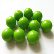 (choose size) 6mm/8mm/10mm/12mm/14mm/16mm/18mm/25mm lime green color Gumball Bubblegum Acrylic Solid Beads for Necklace Jewelry 2024 - buy cheap