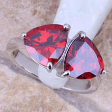 Anillo de mujer Chapado en plata roja tantalizante, talla 6 / 7 / 8 / 9 R0960 2024 - compra barato