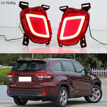 2PCS For Toyota Highlander 2014 2015 2016 2017 2018 Multi-functions LED Rear Bumper Light Fog Lamp Brake Light Turn Signal Light 2024 - buy cheap
