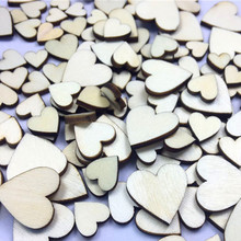 100pcs/pack Wedding Decoration Rustic Wood Wooden Love Heart Shape Table Scatter Decoration DIY Craft Accessories Party Supplies 2024 - buy cheap