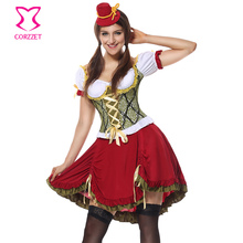 Germany Tradition Costume Oktoberfest Beer Girl Costumes Bavarian Fraulein Dirndl Dress Party Halloween Fancy Dresses Women 2024 - buy cheap