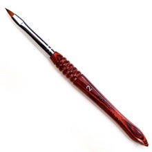 Kolinsky caneta pincel de unha acrílico, 1 peça, #2 caneta pincel para unha de madeira 2024 - compre barato