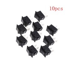 Interruptor de balancín negro pequeño, 10x15MM, KCD1-11, 250VAC/3A, 6A, 125V, CA, 2P, 10 Uds. 2024 - compra barato