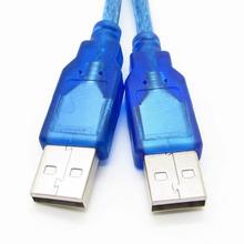 Портативный 30 см высокоскоростной USB 2,0 Мужской к USB Мужской кабель для передачи данных зарядное устройство шнур Удлинитель Зарядное устройство Кабель-адаптер 2024 - купить недорого
