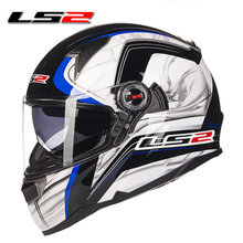 LS2 glass fiber full face motorcycle helmet double lens with airbag ECE certification 2024 - buy cheap