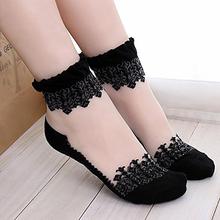 3 Color Ultra Thin Lace Transparent Ankle Sock Summer Breathable Gothic Women Elastic Short Socks Mujer Calcetines Hosiery 2024 - buy cheap