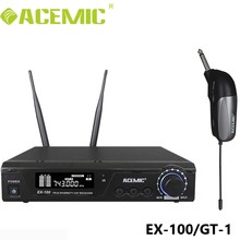 ACEMIC-guitarra eléctrica inalámbrica EX-100/GT-1 Pro, UHF, 100m, micrófono, bajo, teclado, batería, violín, Jack de 6,35mm 2024 - compra barato