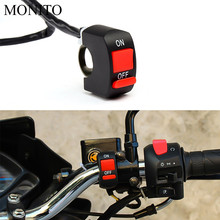 Interruptor de botão da motocicleta guiador interruptor conector push light led interruptor para honda cb190r cb1000r macaco yamaha tmax 500 530 2024 - compre barato