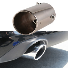 Chrome Polished Steel Exhaust Tailpipe Tip Trim End Muffler Finisher Sport Cover Outlet 7.4cm 2024 - buy cheap