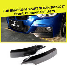 For BMW F30 F35 320i 325i 328i 335i M Sport Carbon Fiber Car Front Bumper Splitters Lip Sedan 4 Door 2012 - 2017 Two Styles 2024 - buy cheap