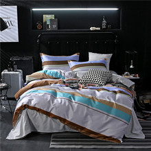 2019 Stripe Bedding Sets Duvet Cover boys Bed Sheets Pillowcases twin queen king quilt Comforter cover fashion luxury bedclothes 2024 - buy cheap