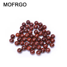 8mm Round Red Beads For Jewelry Making MOFRGO Natural Zambia Rosewood Handmade DIY Accessories Fit Beads Bracelet Necklace 2024 - buy cheap