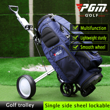 PGM складная тележка для гольфа из алюминиевого сплава, с держателем крышки, нажимная тележка для гольфа с тормозом, аксессуары для гольфа 2024 - купить недорого