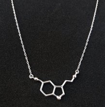 Chemistry Science Formula Molecular Structure Serotonin Necklace Hormone Molecules Pendant Chain Necklaces Women Jewelry 2024 - buy cheap