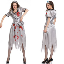 Disfraz de princesa muerta para Halloween, trajes de novia de miedo de Miss World para mujer, disfraz de mujer adulta, vestido zobia XL 2024 - compra barato