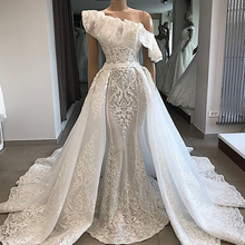 Luxury Customized Lace Embroidery Sequined Wedding Dress 2019 Off Shoulder Wedding Gowns Court Train Dress Robe De Mariee 2024 - buy cheap