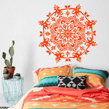 Home Decor Mandala Flower Wall Decal Art Vinyl Yoga Bohemian Circle Ornament Pattern Wall Sticker  BedRoom Decor Mural W-39 2024 - buy cheap