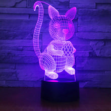 Squirrel Carry Nuts 3D Lamp 7 Color Remote Touch switch Led Night Light Led Visual Gift Desktop Desk Lamp Kids Room Night Light 2024 - buy cheap