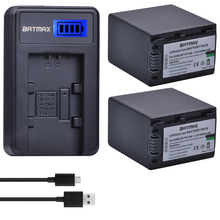Baterías + cargador USB con pantalla LCD para Sony NP-FV100, NP-FV30, SX83E, SX63E, NP-FV50, AX100E, 3900mAh NP FV100 NP-FV70 FV100, 2 uds. 2024 - compra barato