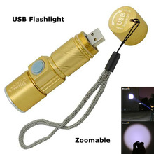 Mini Powerful LED Flashlight Adjustable Focus USB Rechargeable Handy Lantern Lamp Waterproof 3 Modes XPE Q5 Torch 2024 - buy cheap