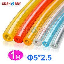 5*2.5mm 1 Meter Fuel Line/ Fuel Pipe for Gas Engine/ Nitro Engine-Yellow/ Red/ Transparent Color 2024 - купить недорого